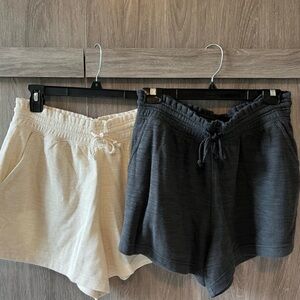 Aerie BNWT High Waist Shorts - Cream and Black